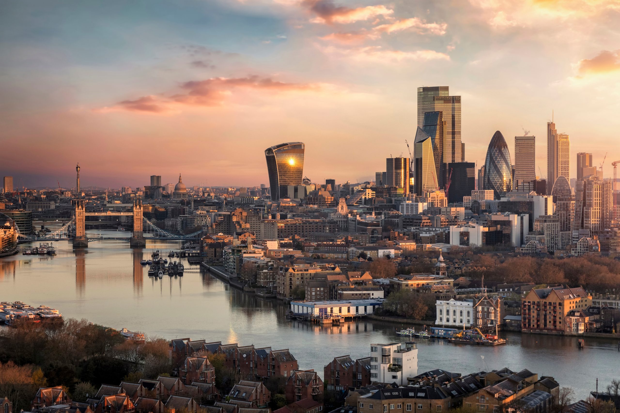 Panoramic view of the City of London